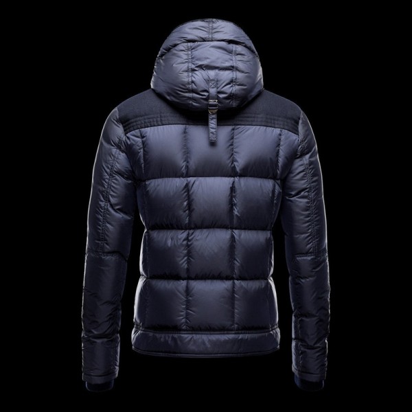 Moncler Blu Zipper Slash e tasche Uomo Cappotti uscita